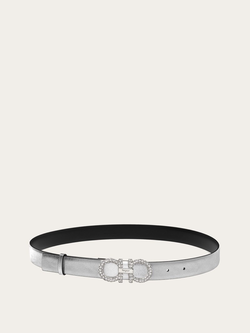 Ferragamo | Women's Adjustable Gancini Belt - Silver