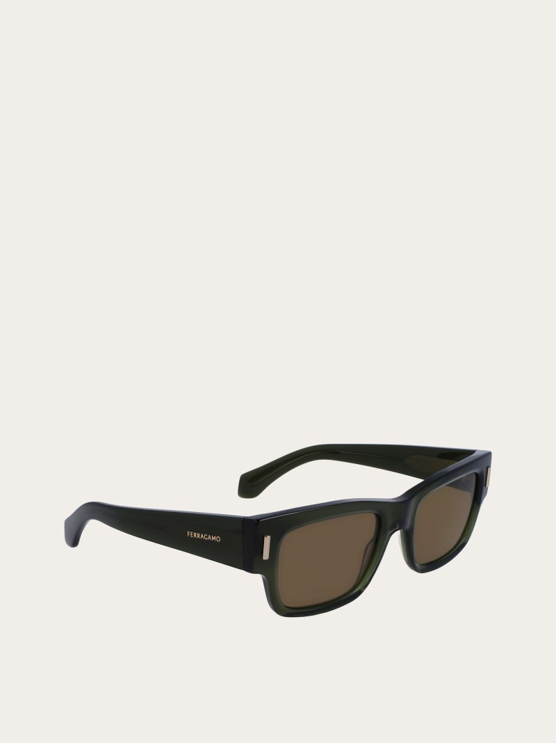 Ferragamo | Men's Sunglasses - Gold/Brown