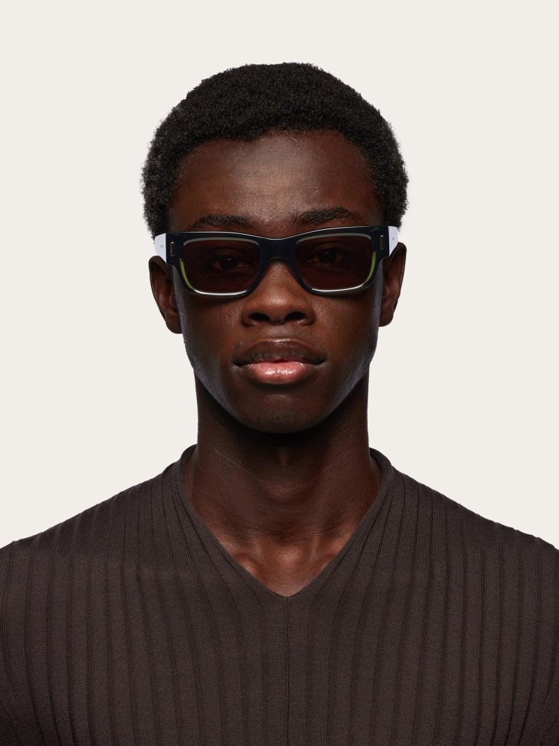 Ferragamo | Men's Sunglasses - Gold/Brown