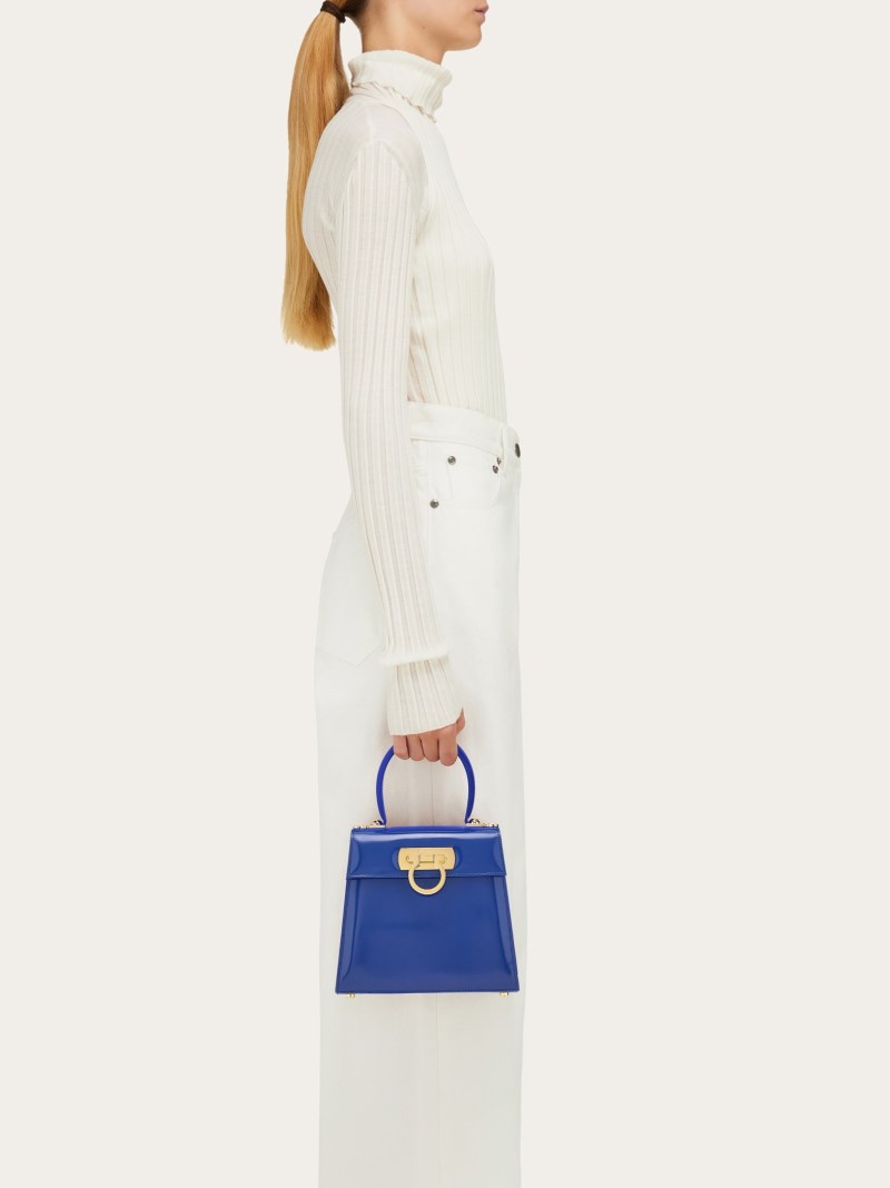 Ferragamo | Women's Iconic Top Handle - Midnight Blue