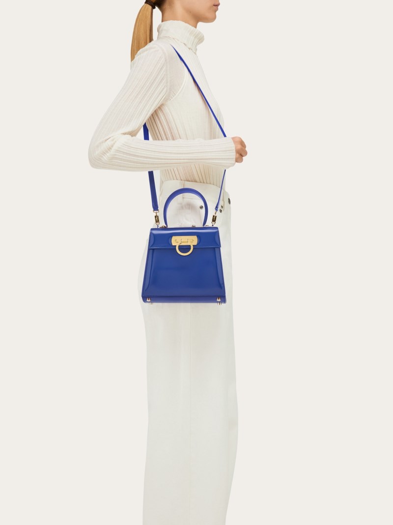 Ferragamo | Women's Iconic Top Handle - Midnight Blue