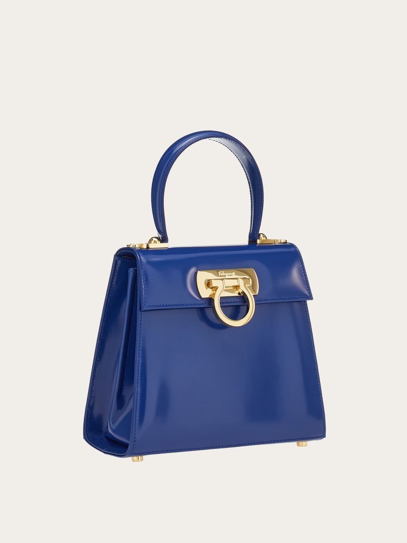 Ferragamo | Women's Iconic Top Handle - Midnight Blue