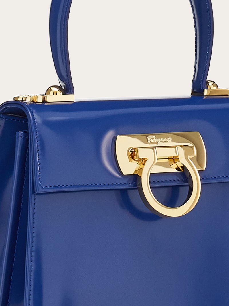 Ferragamo | Women's Iconic Top Handle - Midnight Blue