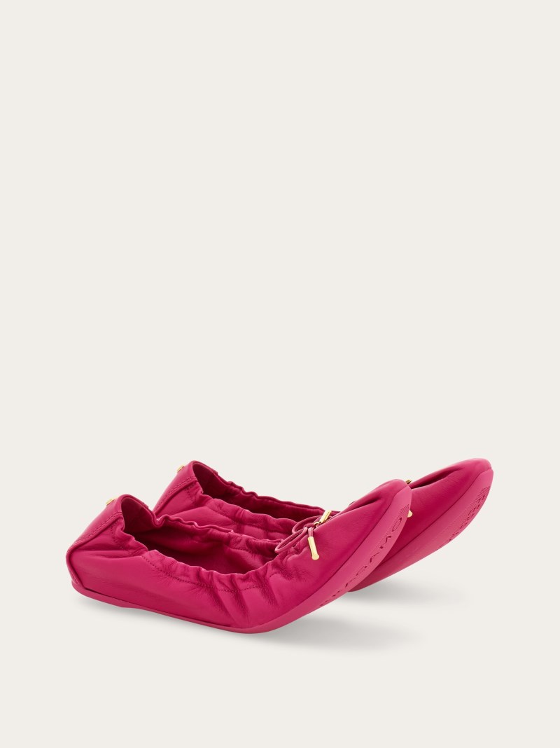 Ferragamo | Women's Elasticated Ballet Flat - Cherry