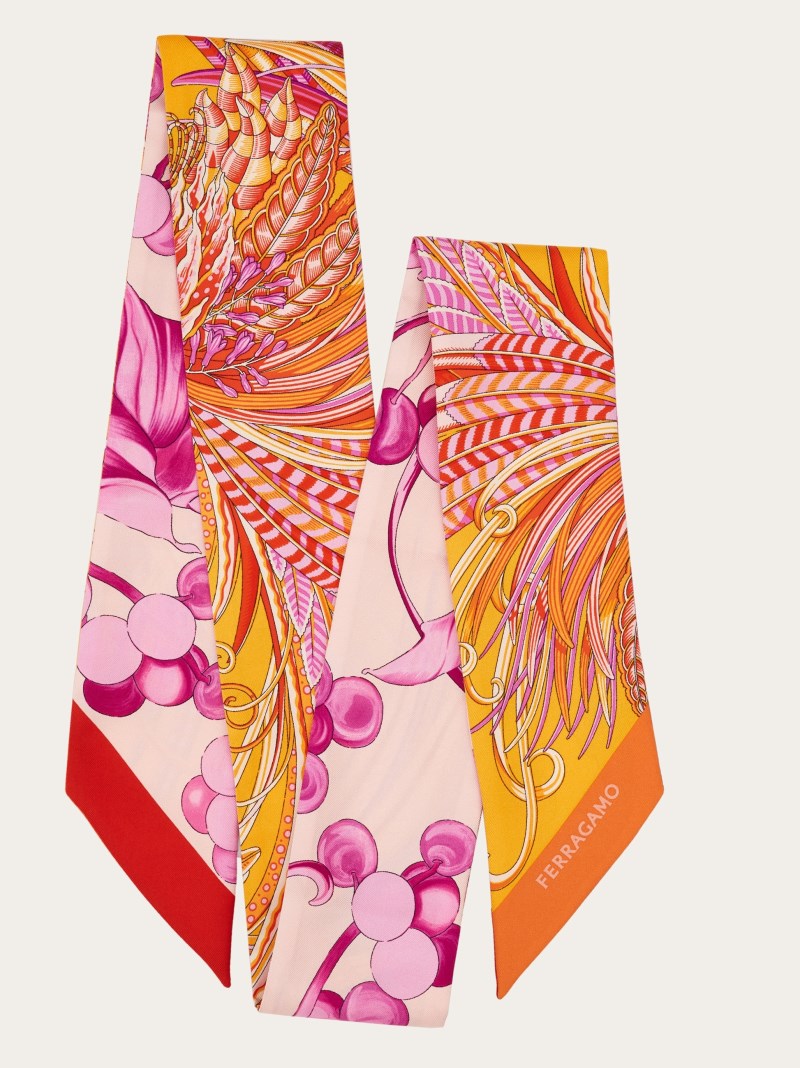 Ferragamo | Women's Animals Print Mini Bandeau - Orange/Fuchsia