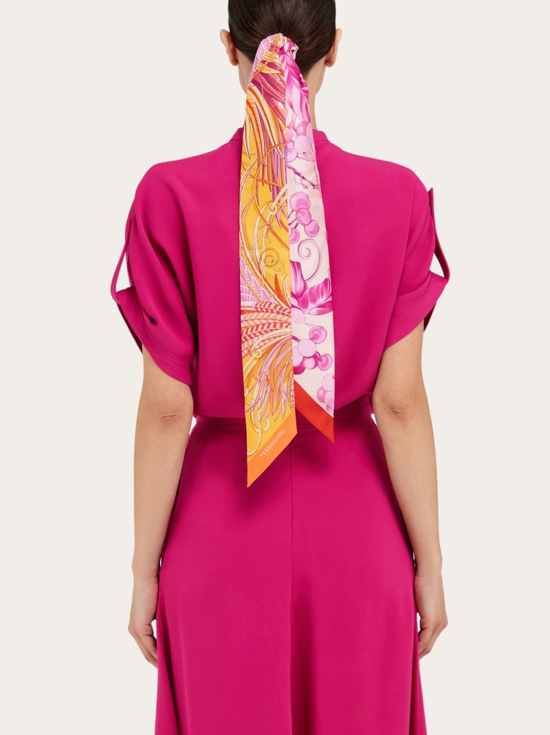 Ferragamo | Women's Animals Print Mini Bandeau - Orange/Fuchsia