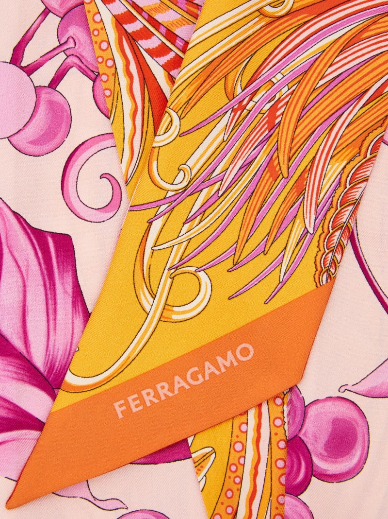 Ferragamo | Women's Animals Print Mini Bandeau - Orange/Fuchsia
