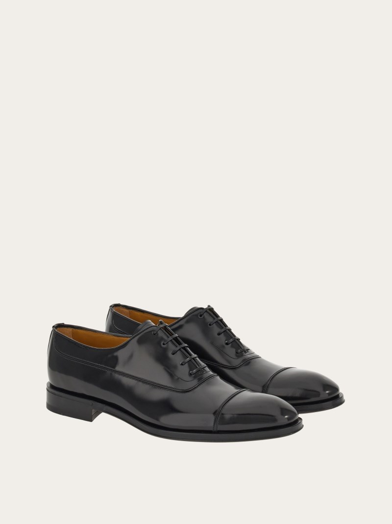 Ferragamo | Men's Oxford With Toe Cap - Black