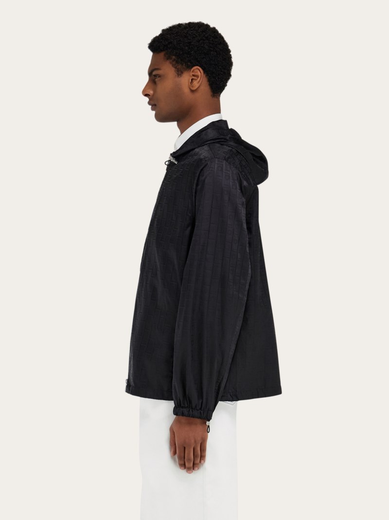 Ferragamo | Men's Short Raincoat - Black