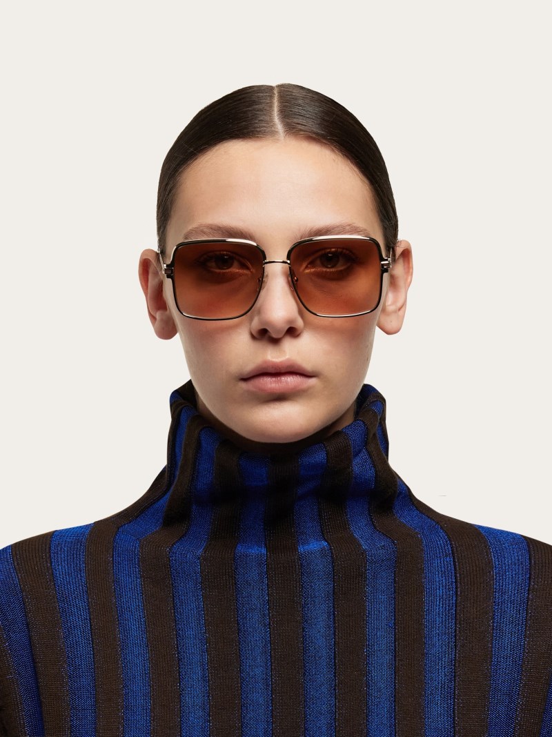 Ferragamo | Women's Sunglasses - Gold/Honey