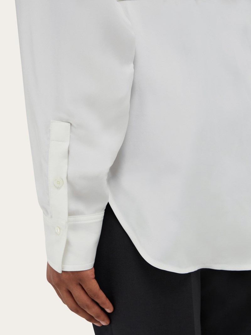 Ferragamo | Men's Bib Detail Shirt - Mascarpone
