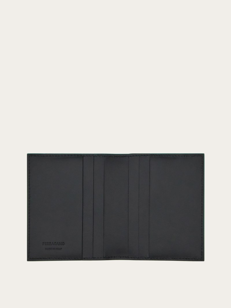 Ferragamo | Men's Credit Card Holder - Forest Green/Black