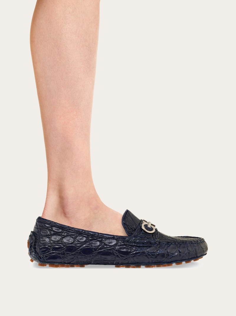 Ferragamo | Women's Driver With Gancini Ornament - New Navy Blue