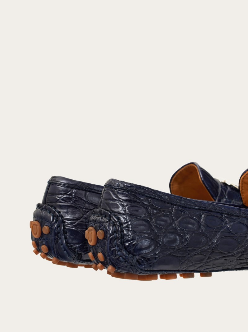 Ferragamo | Women's Driver With Gancini Ornament - New Navy Blue