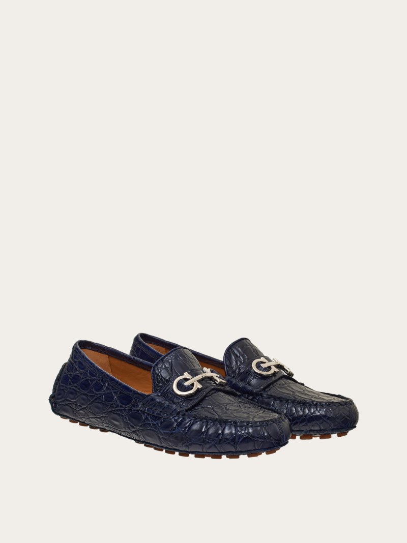 Ferragamo | Women's Driver With Gancini Ornament - New Navy Blue