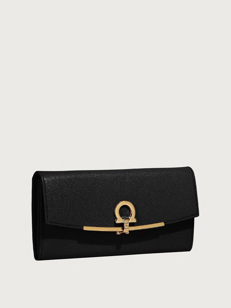 Ferragamo | Women's Gancini Continental Wallet - Black