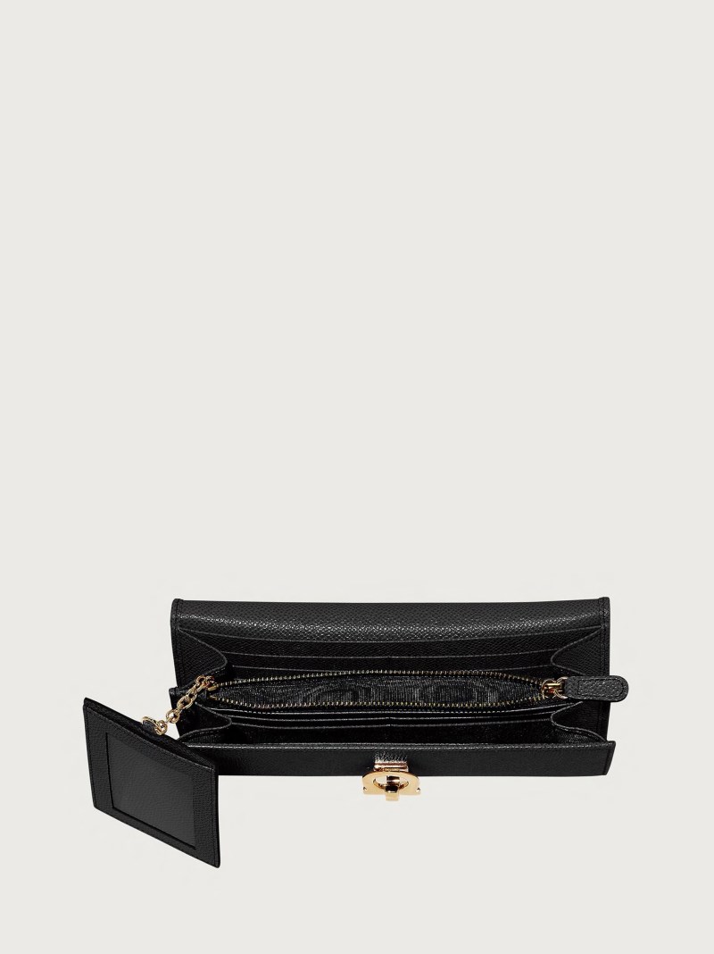 Ferragamo | Women's Gancini Continental Wallet - Black