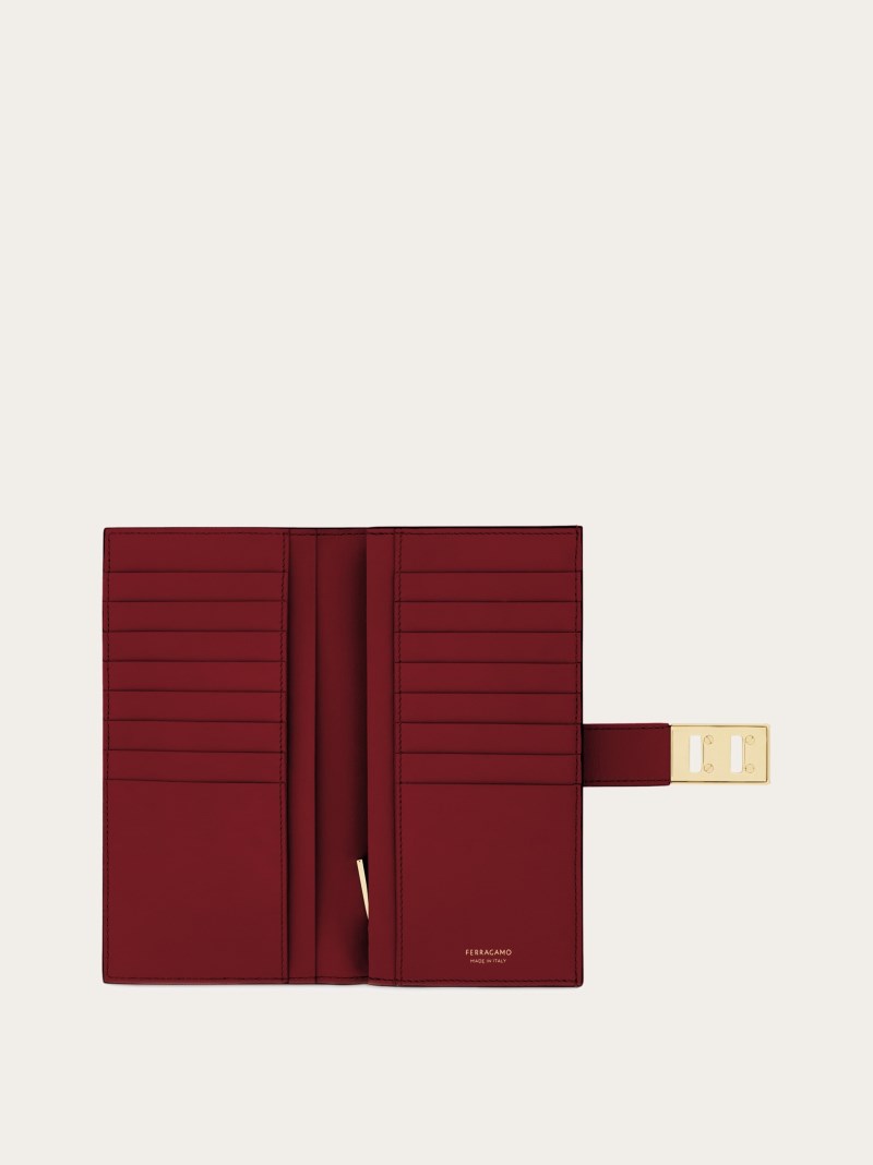 Ferragamo | Women's Hug Continental Wallet - Bourgogne/Stone