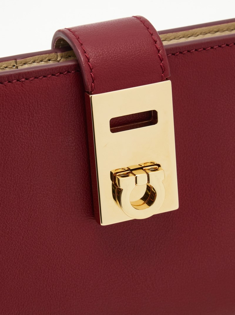 Ferragamo | Women's Hug Continental Wallet - Bourgogne/Stone