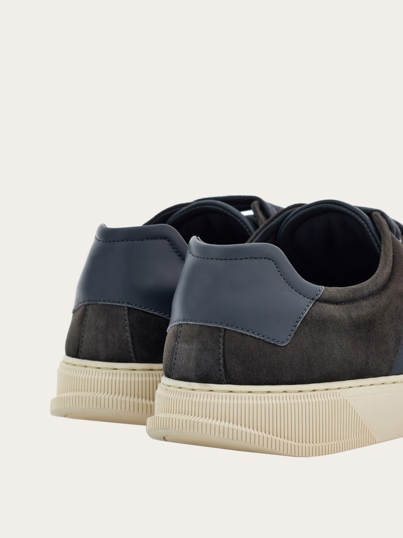 Ferragamo | Men's Low Cut Sneaker - Stromboli Sand/Cocoa
