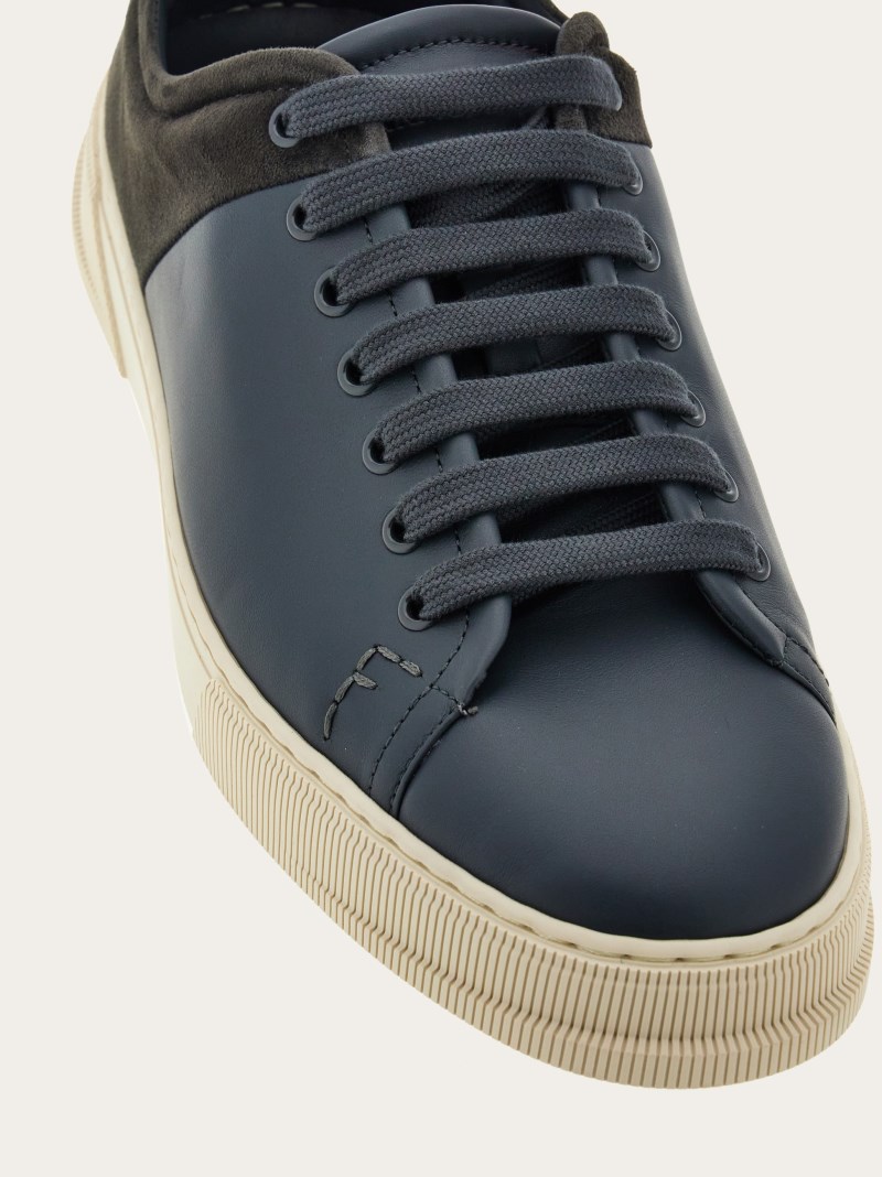 Ferragamo | Men's Low Cut Sneaker - Stromboli Sand/Cocoa
