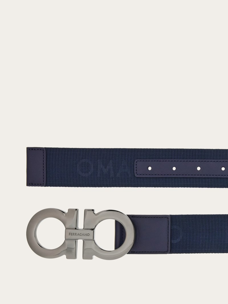 Ferragamo | Men's Fixed Gancini Belt - Midnight Blue