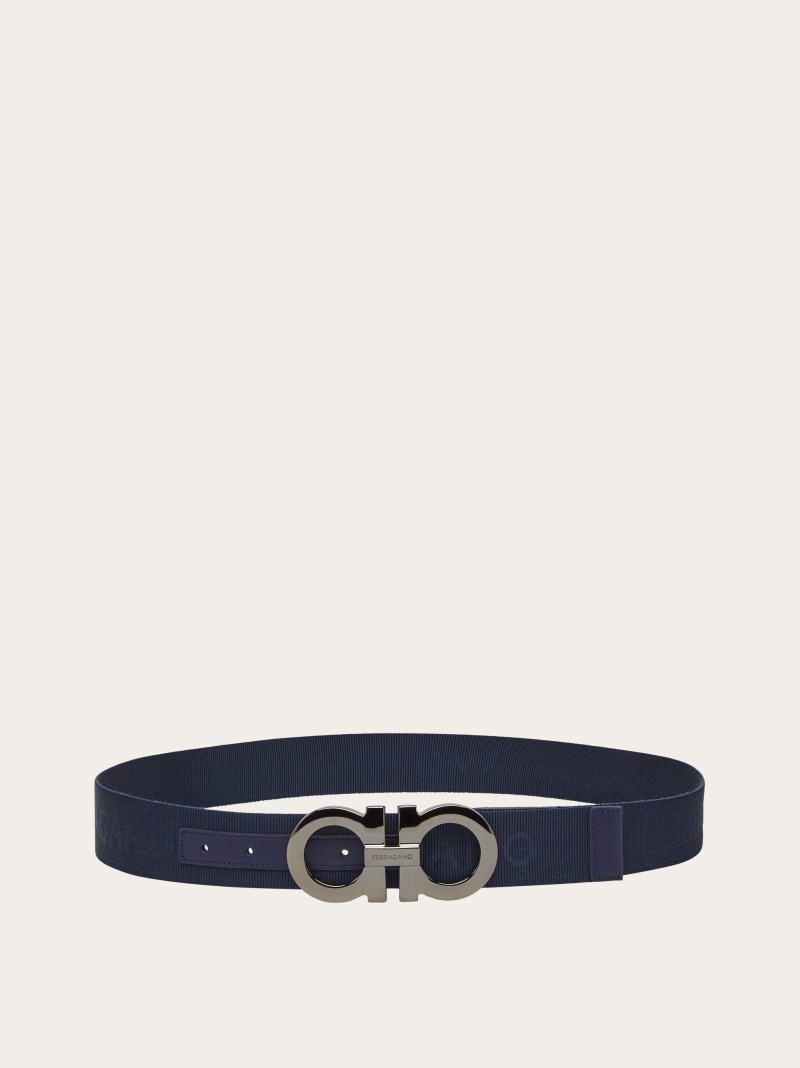 Ferragamo | Men's Fixed Gancini Belt - Midnight Blue