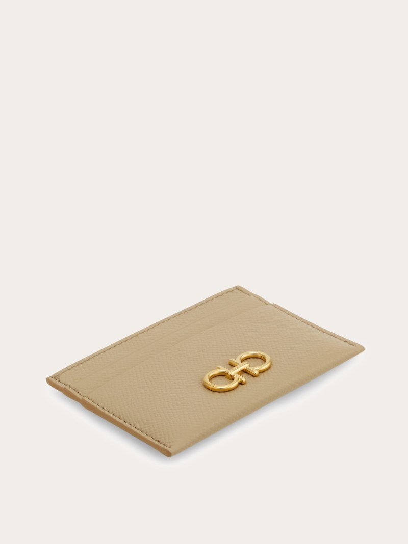 Ferragamo | Women's Gancini Credit Card Holder - Stone