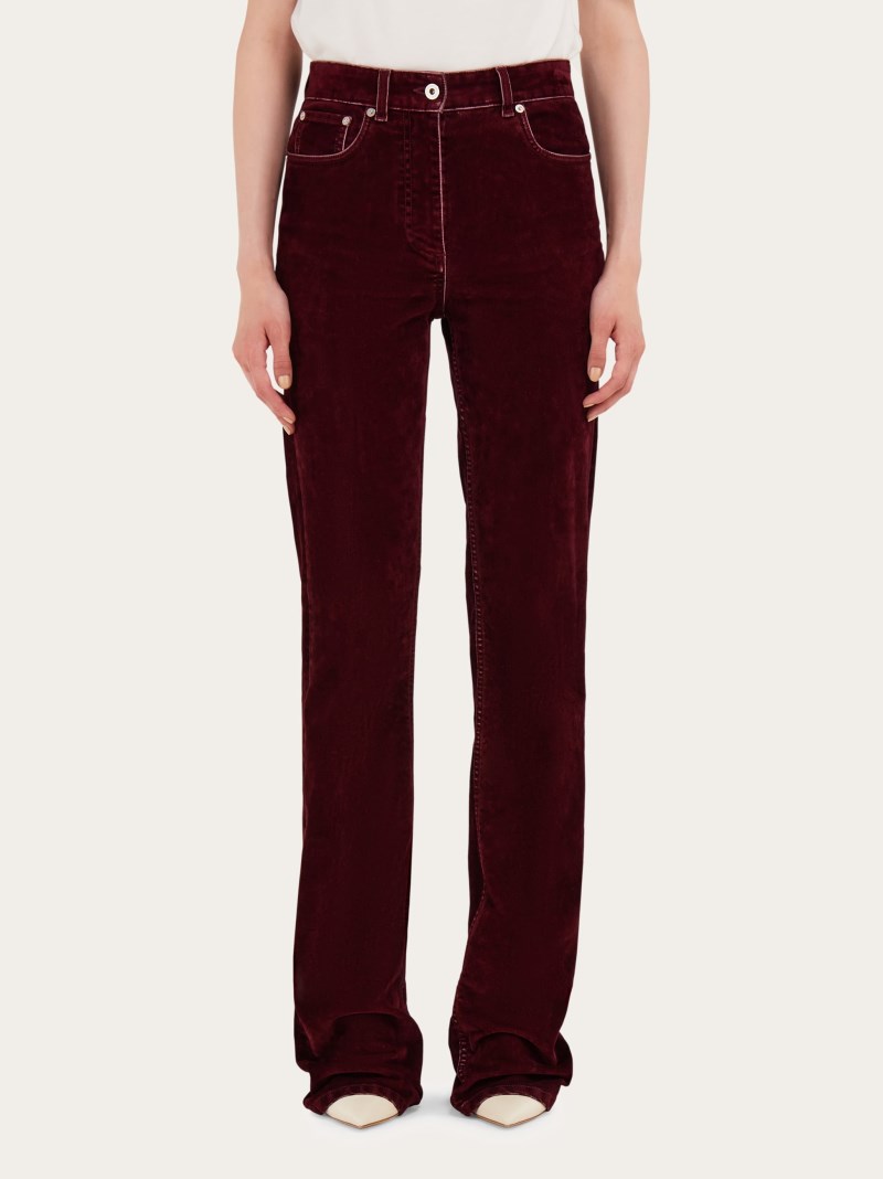 Ferragamo | Women's Five Pocket Trouser - Oxblood