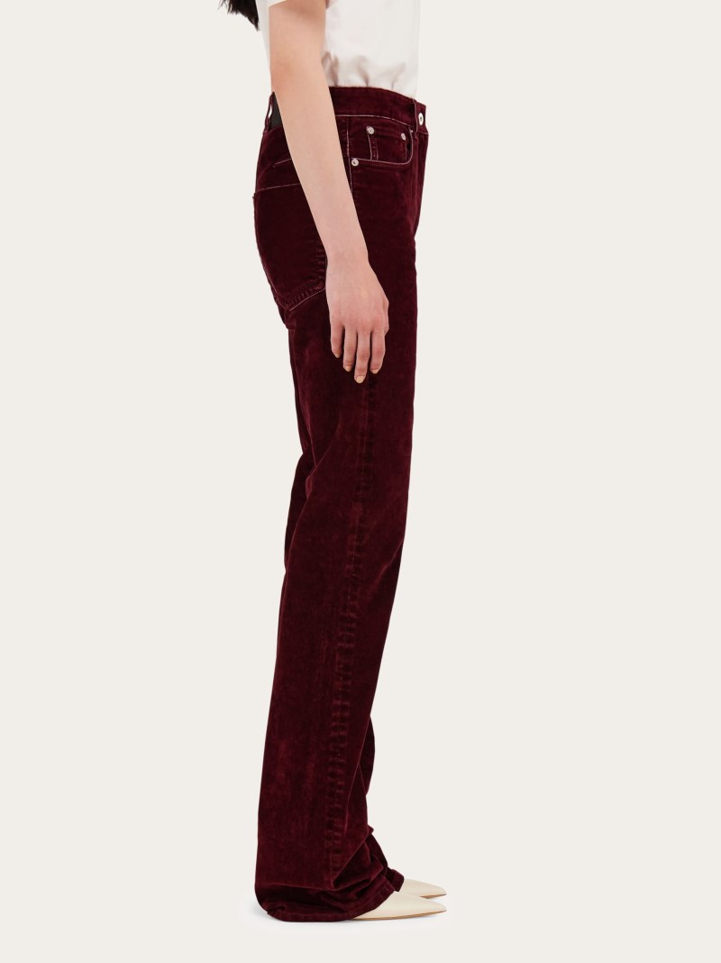 Ferragamo | Women's Five Pocket Trouser - Oxblood