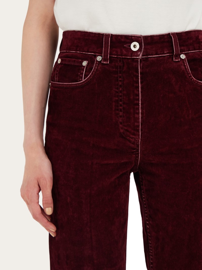 Ferragamo | Women's Five Pocket Trouser - Oxblood