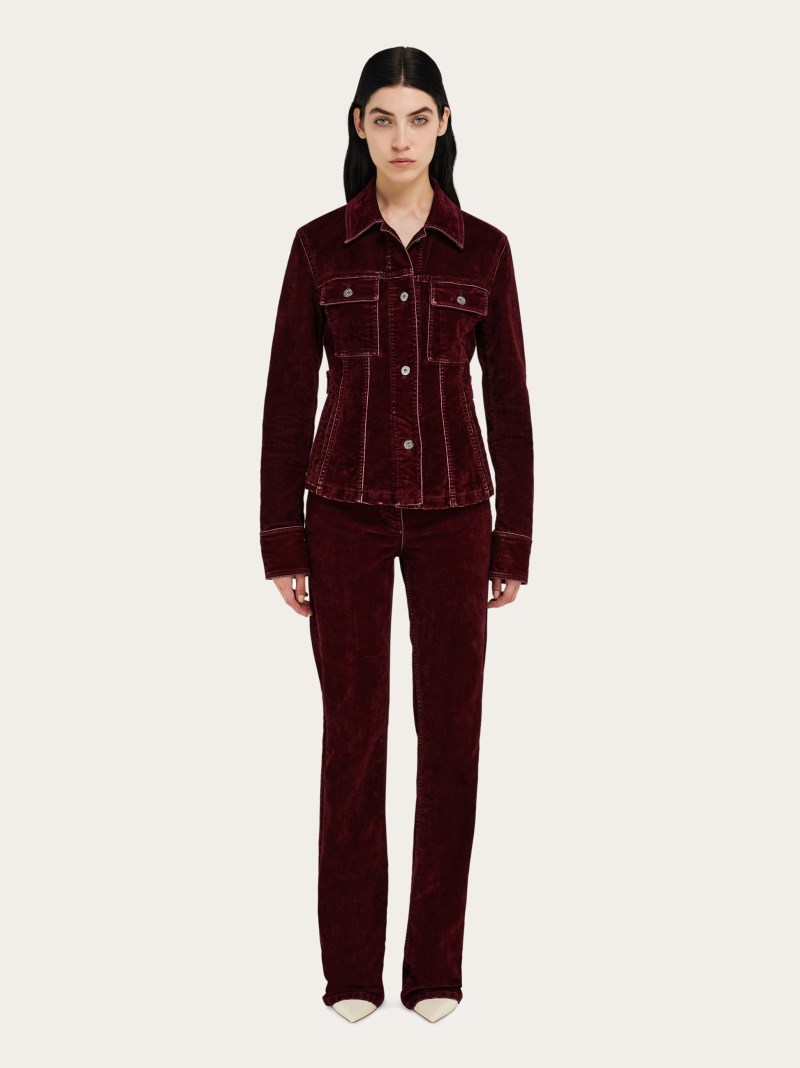 Ferragamo | Women's Five Pocket Trouser - Oxblood