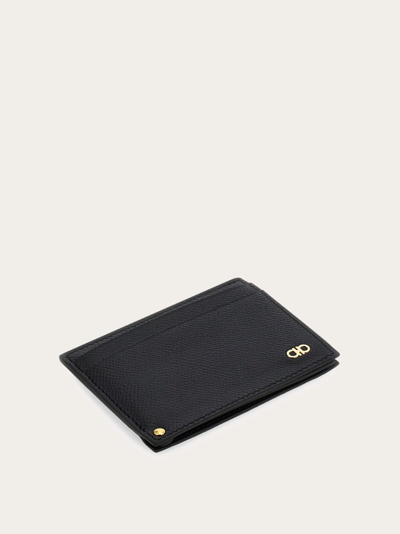 Ferragamo | Men's Gancini Credit Card Holder - Black