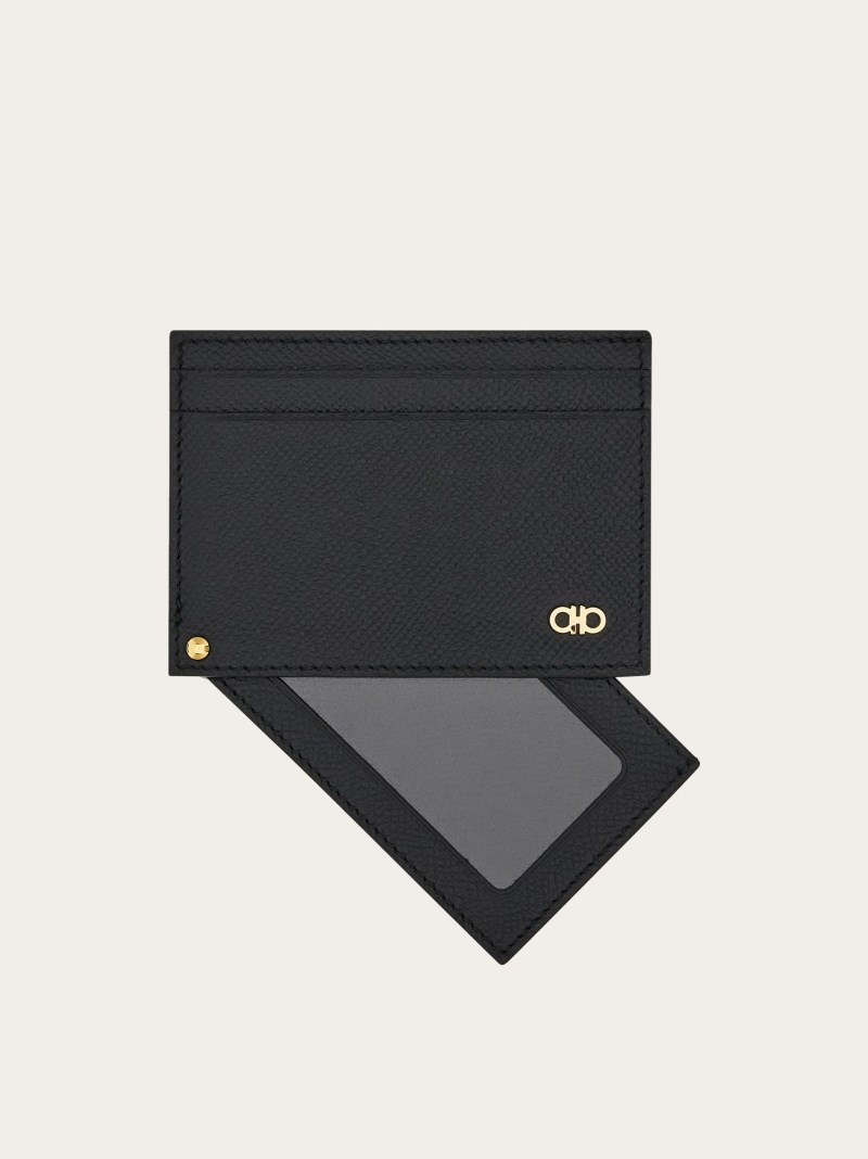 Ferragamo | Men's Gancini Credit Card Holder - Black