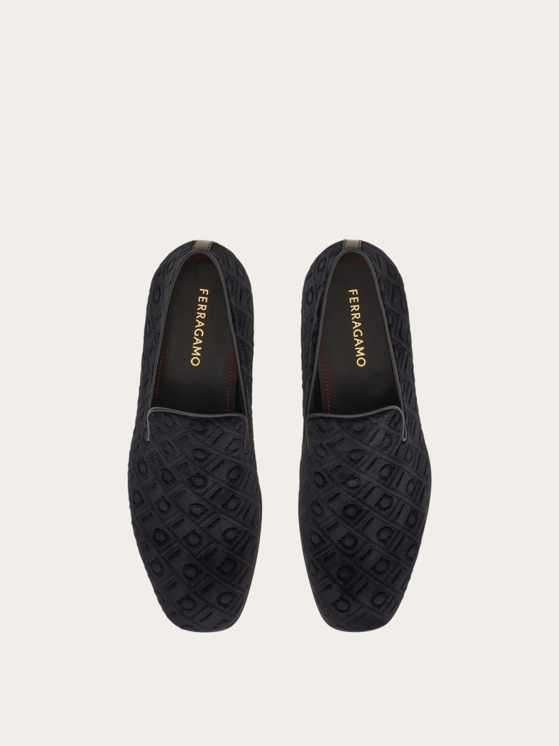 Ferragamo | Men's Velvet Loafer - Black