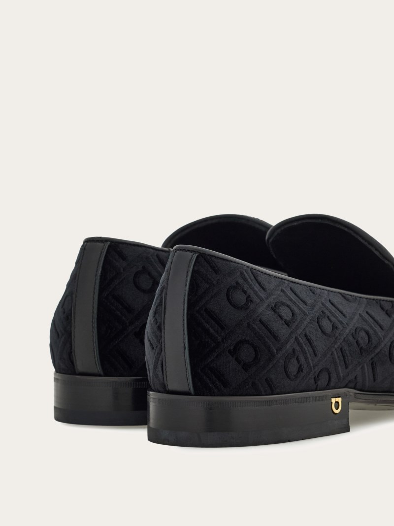 Ferragamo | Men's Velvet Loafer - Black