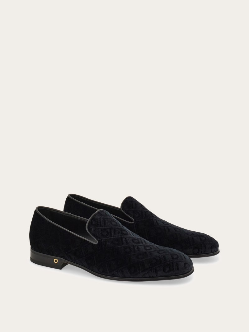 Ferragamo | Men's Velvet Loafer - Black