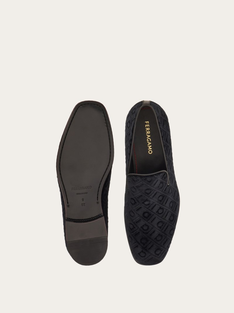 Ferragamo | Men's Velvet Loafer - Black