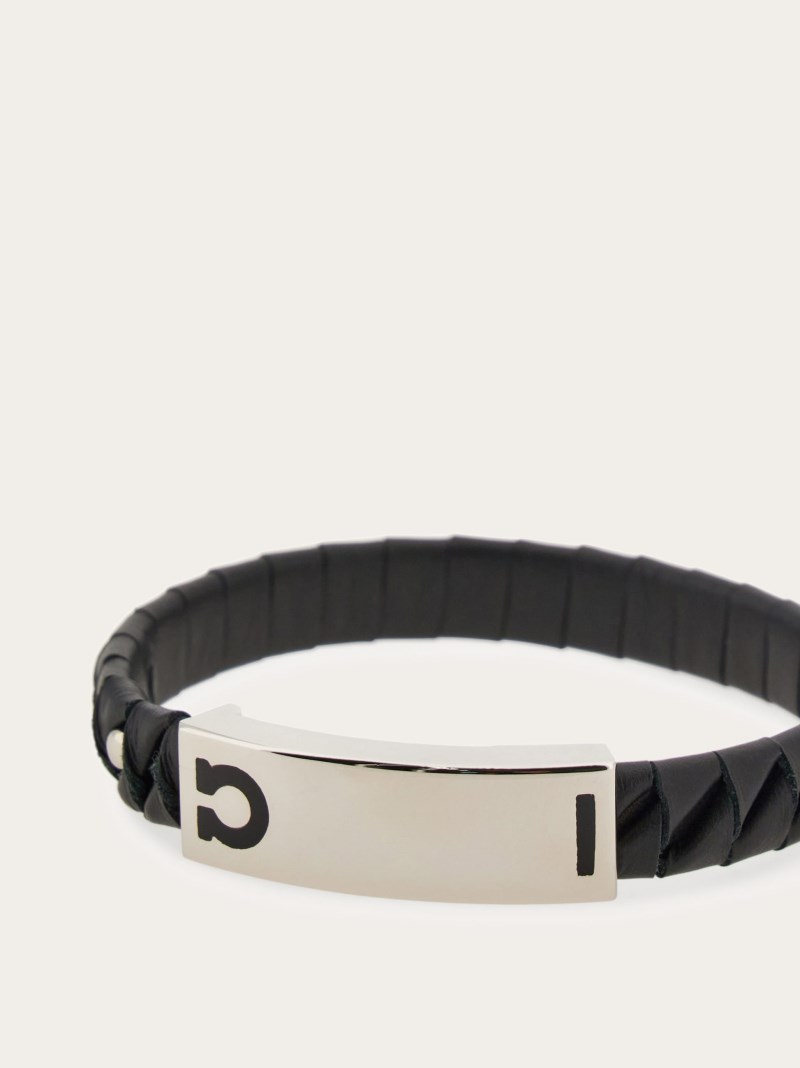 Ferragamo | Men's Gancini Bracelet - Black