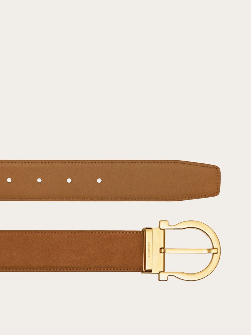 Ferragamo | Men's Adjustable Gancini Belt - Light Camel