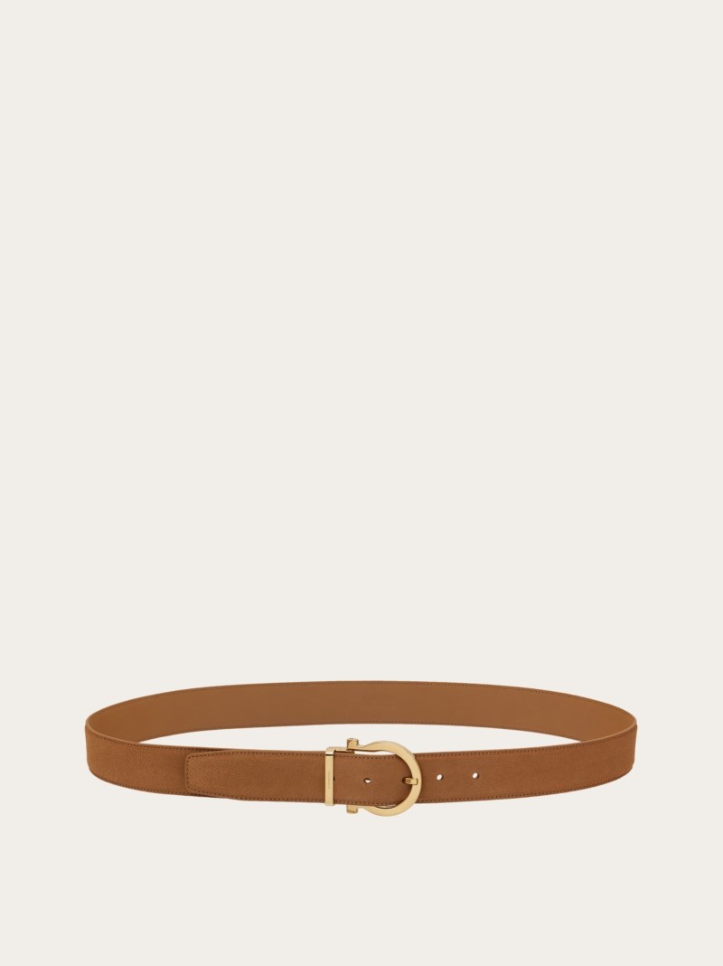 Ferragamo | Men's Adjustable Gancini Belt - Light Camel