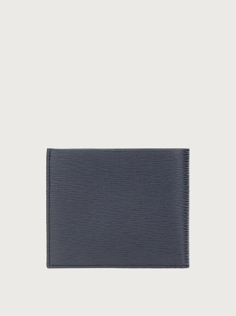 Ferragamo | Men's Gancini Wallet - Deep Ocean/Black