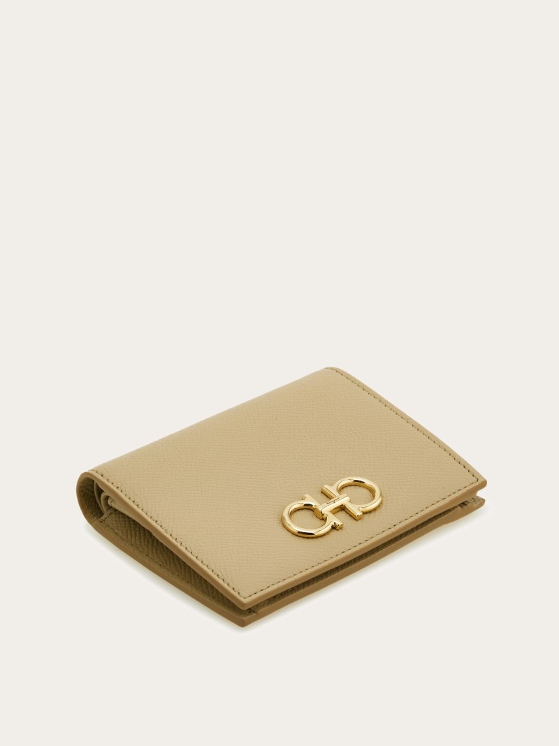 Ferragamo | Women's Gancini Compact Wallet - Stone