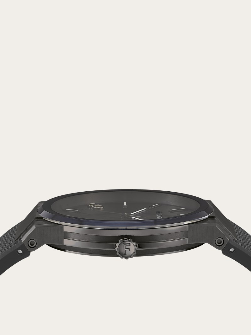 Ferragamo | Men's Sapphire Watch - Ip Black/Black