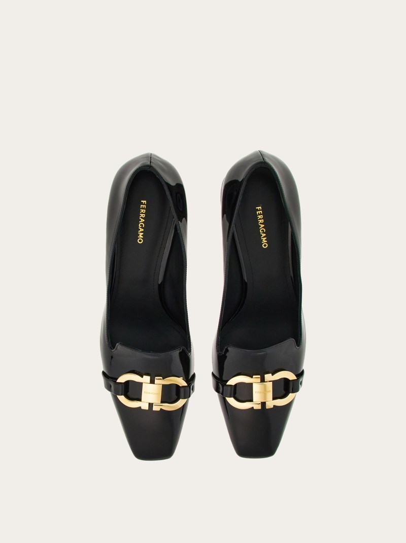 Ferragamo | Women's Pump With Gancini Ornament - Black