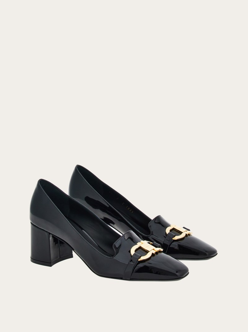 Ferragamo | Women's Pump With Gancini Ornament - Black
