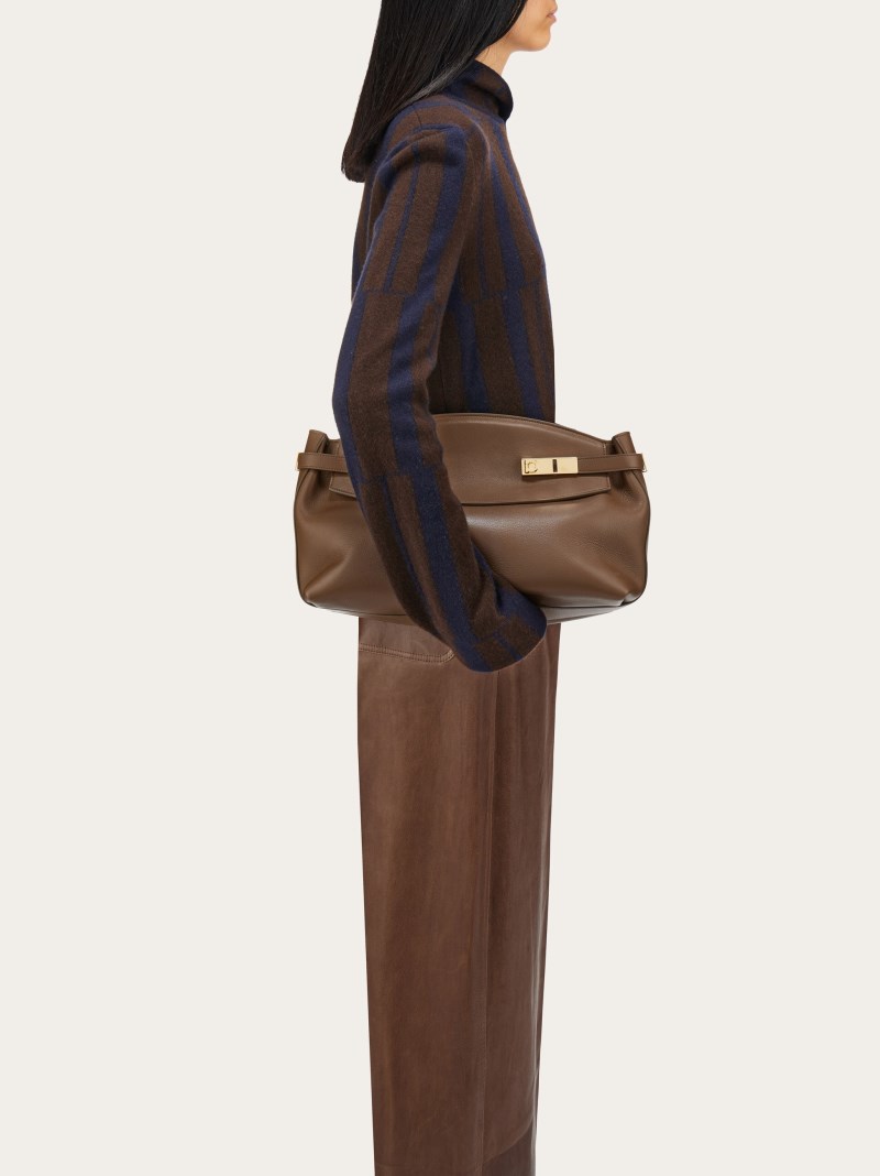 Ferragamo | Women's Hug Soft Crossbody Bag - Clay