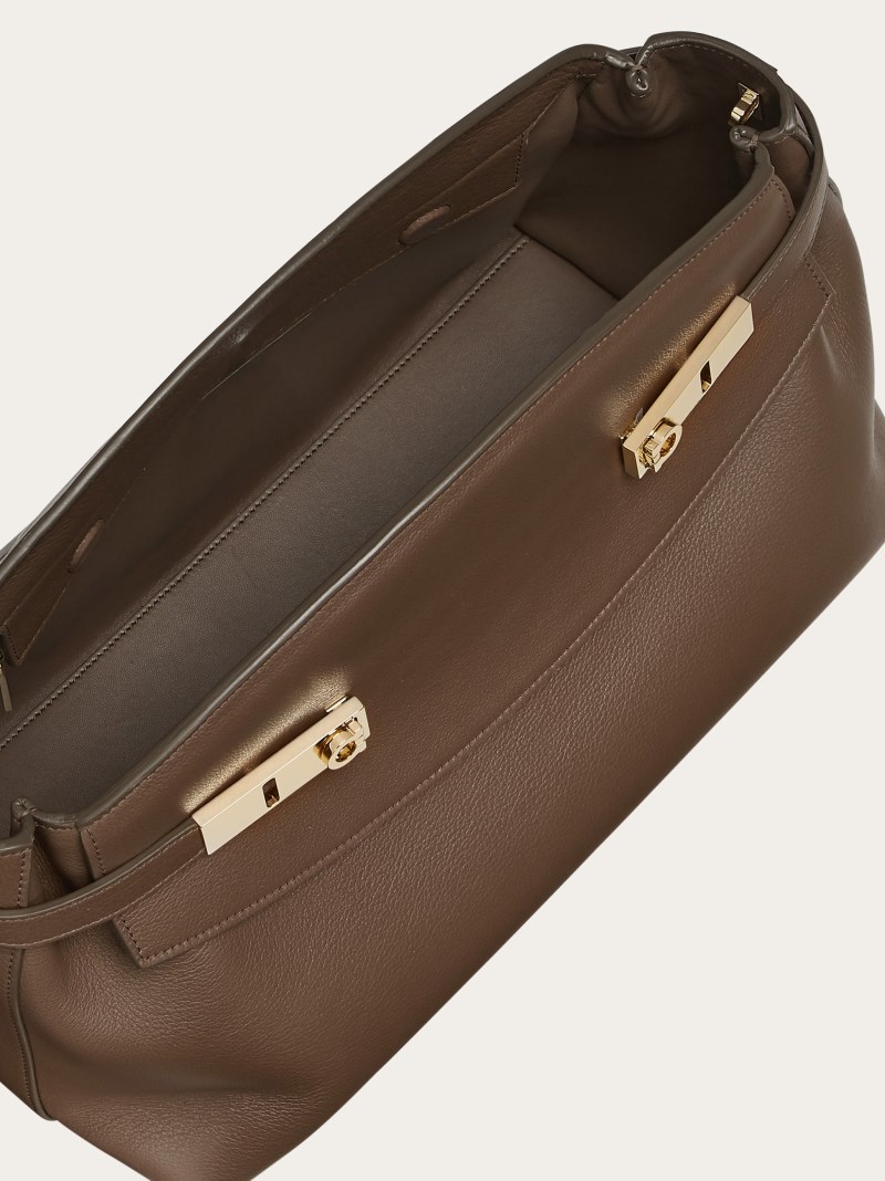 Ferragamo | Women's Hug Soft Crossbody Bag - Clay