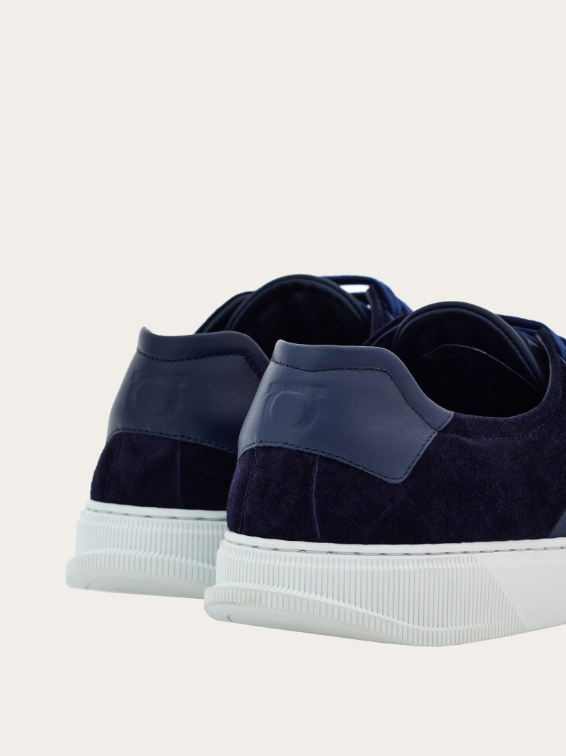 Ferragamo | Men's Low Cut Sneaker - Midnight Blue