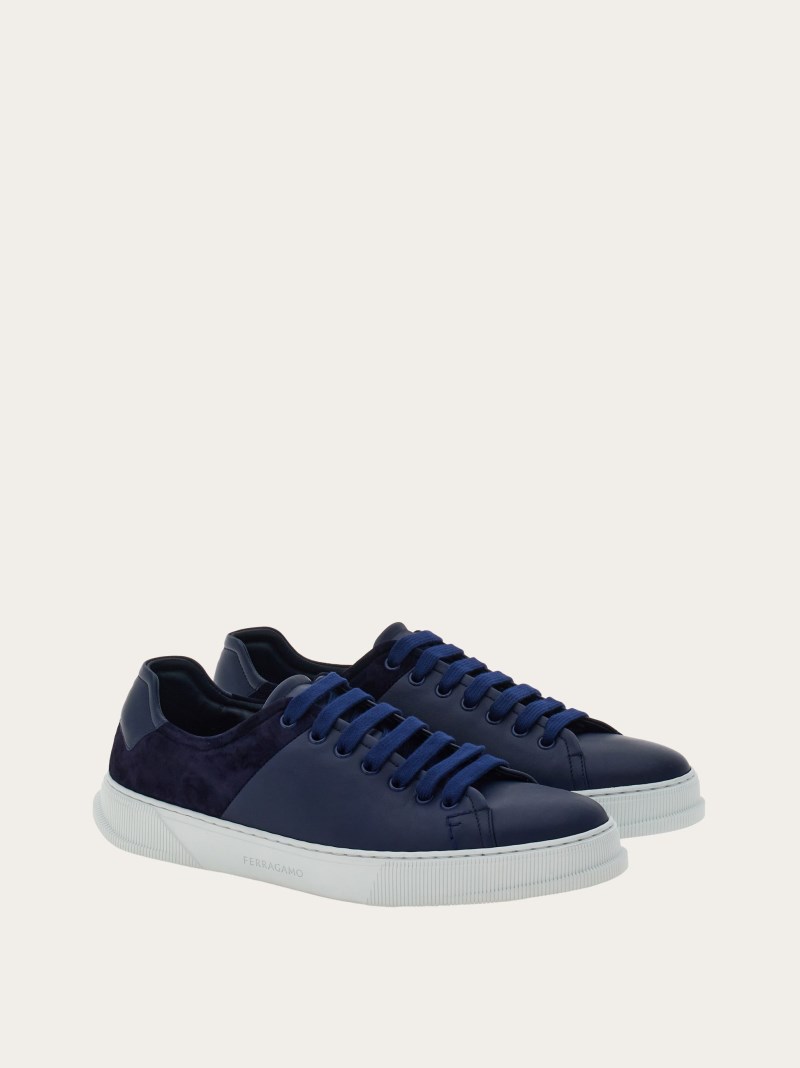 Ferragamo | Men's Low Cut Sneaker - Midnight Blue